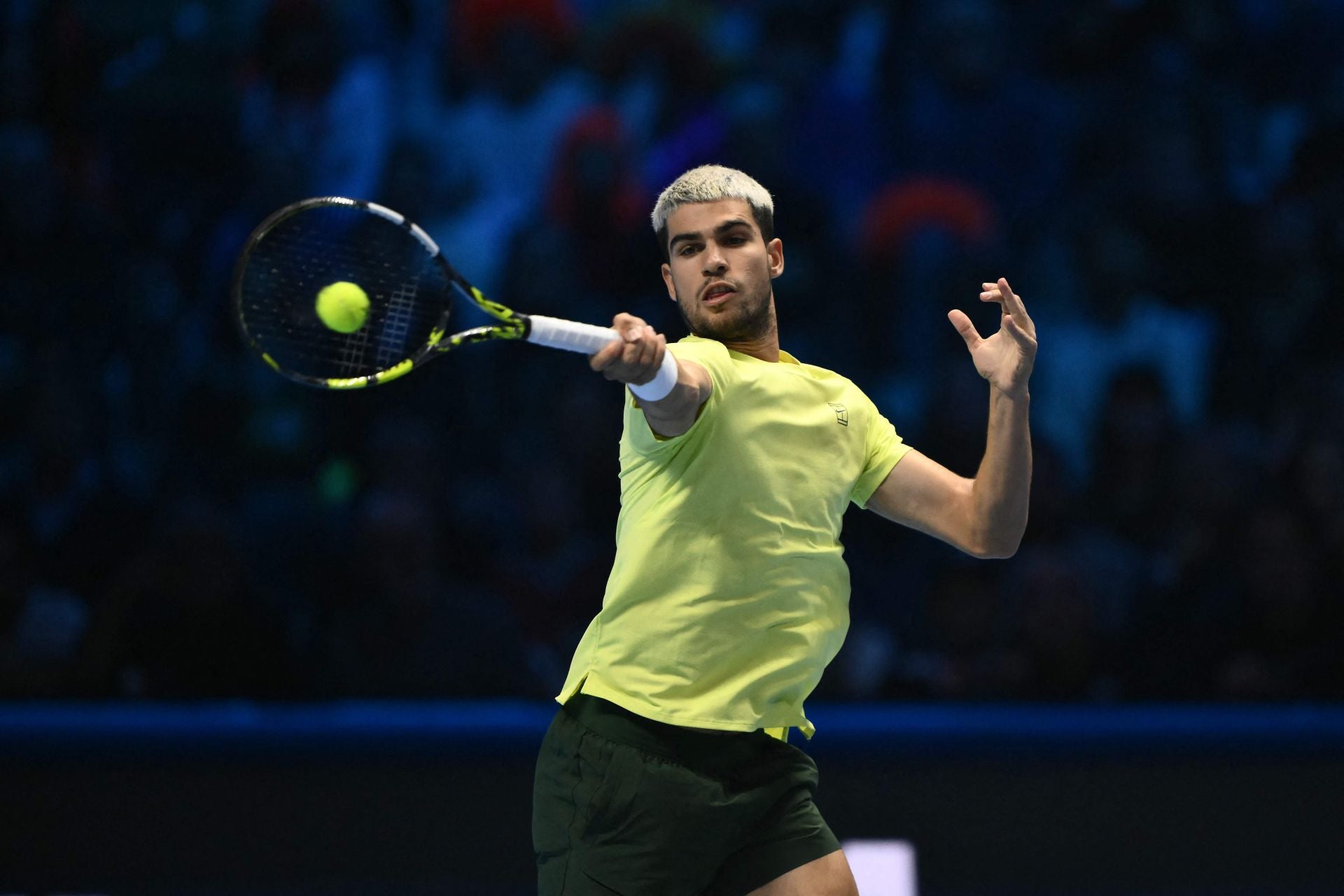 Carlos Alcaraz cae ante Sinner en la ATP Finals, en imágenes