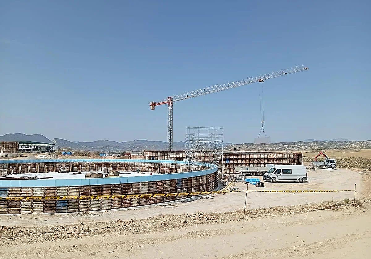 Imagen de archivo de las obras de la planta de biometano en el paraje de Los Morales (Fuente Álamo).