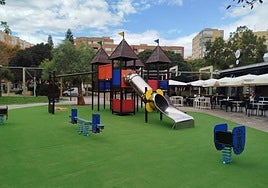 Imagen del resultado de los trabajos en la zona infantil de Los Juncos.
