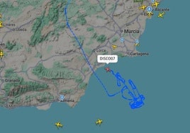 Ruta de uno de los aviones.