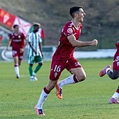Antonio David celebrando el gol.