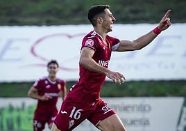Antonio David celebrando el gol.