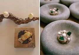 Dos platos del restaurante de Yecla con nueva estrella Michelin.