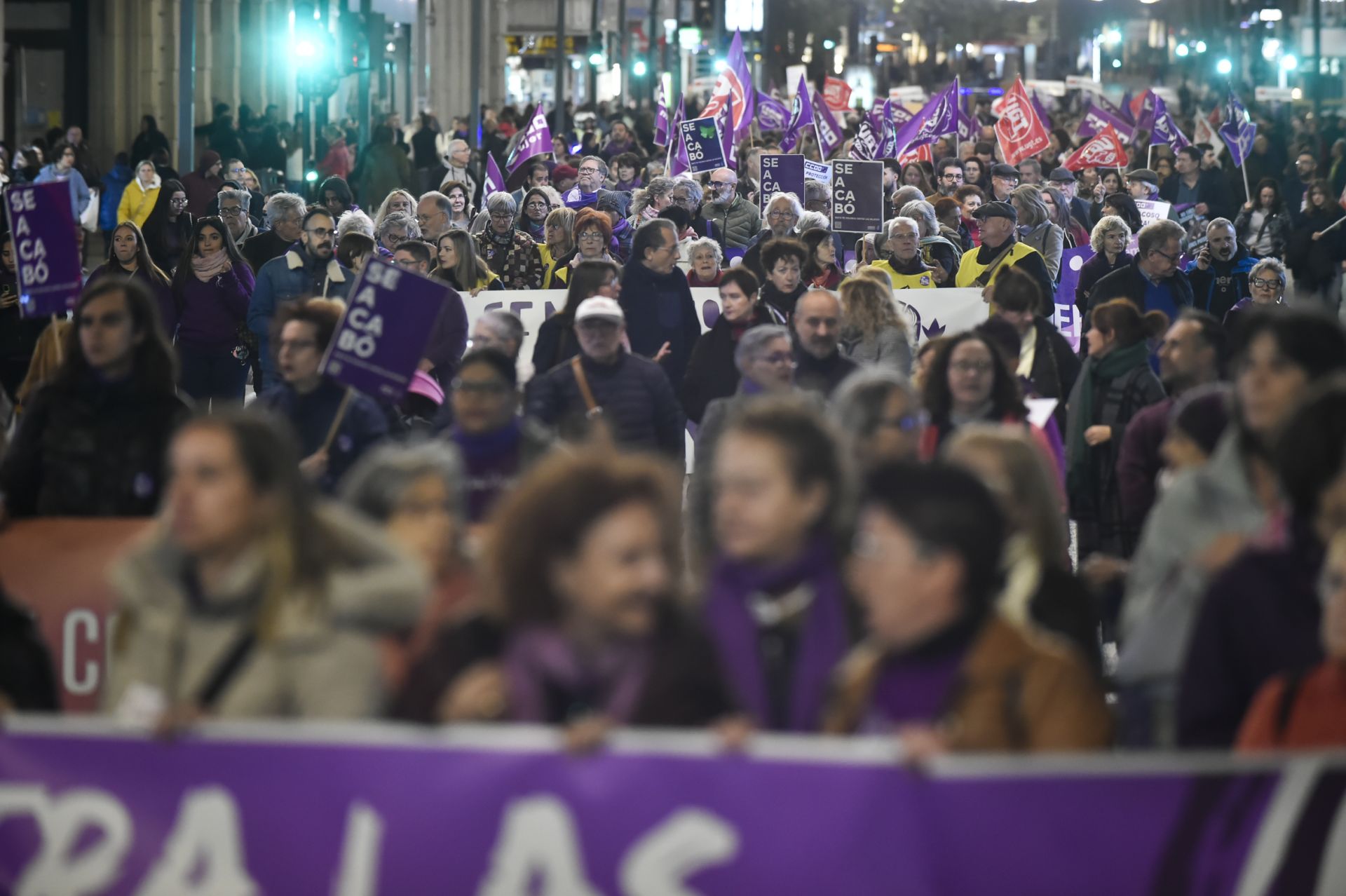 Manifestación por el 25N en Murcia, en imágenes