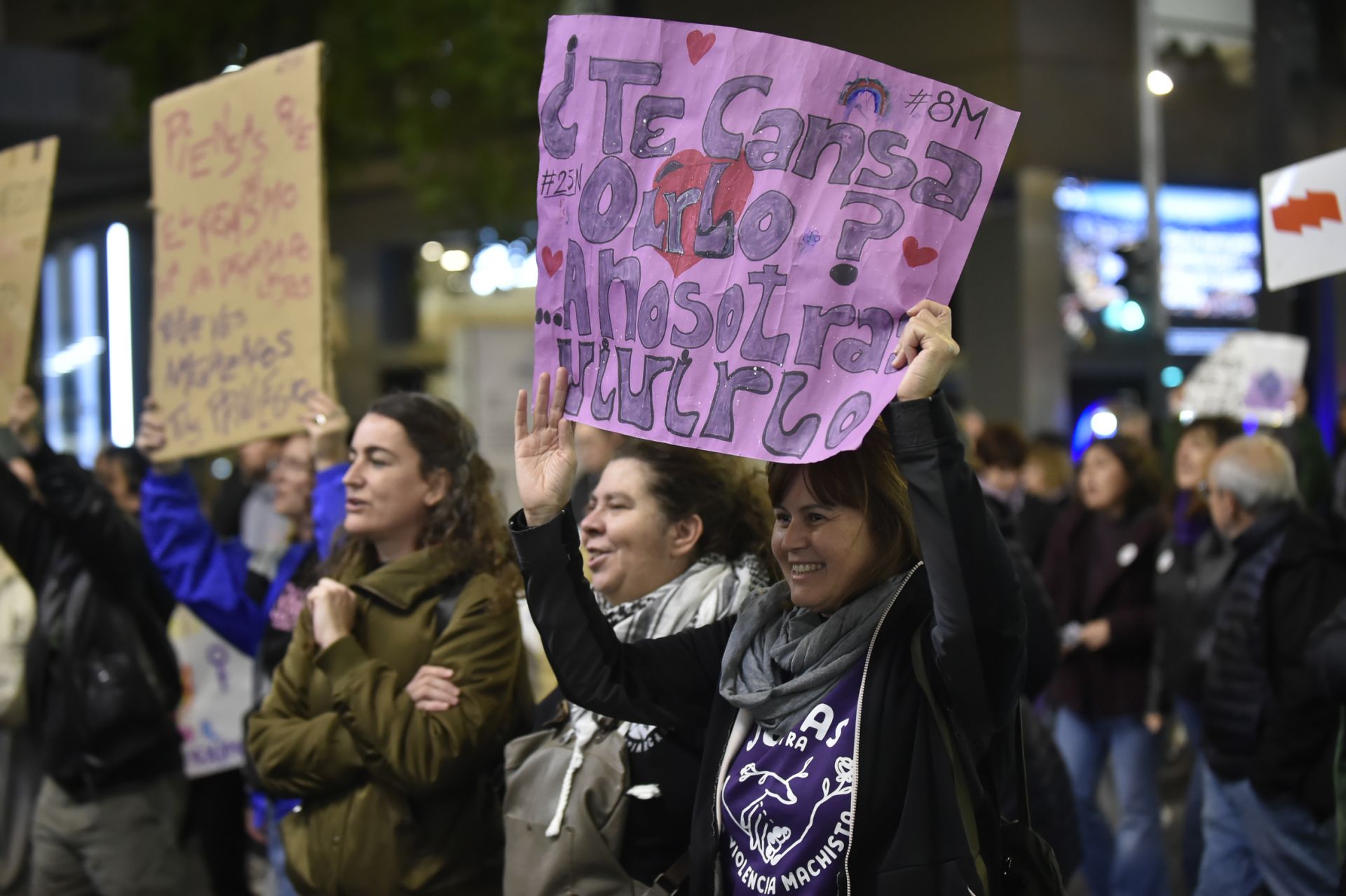 Manifestación por el 25N en Murcia, en imágenes