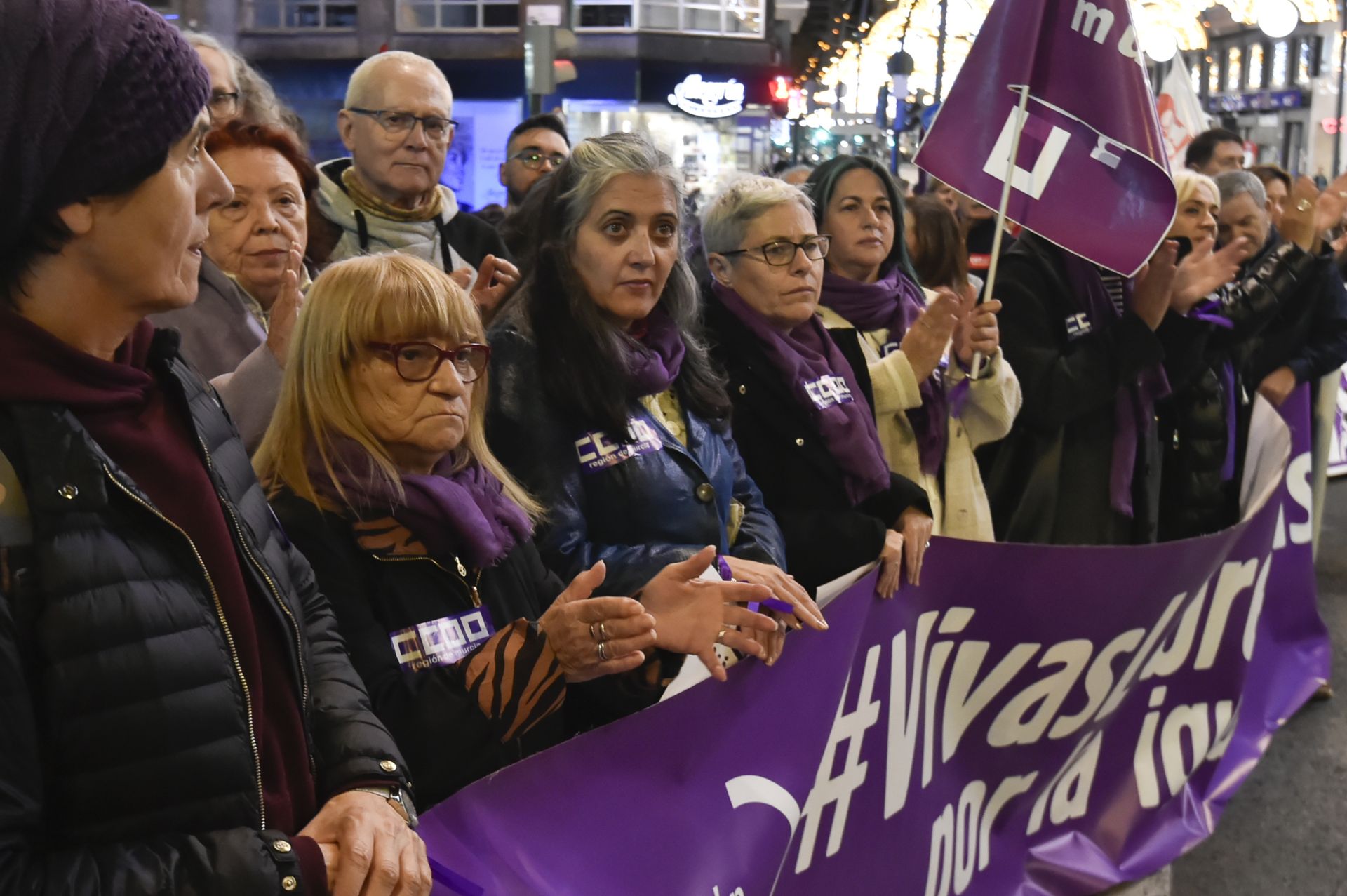 Manifestación por el 25N en Murcia, en imágenes