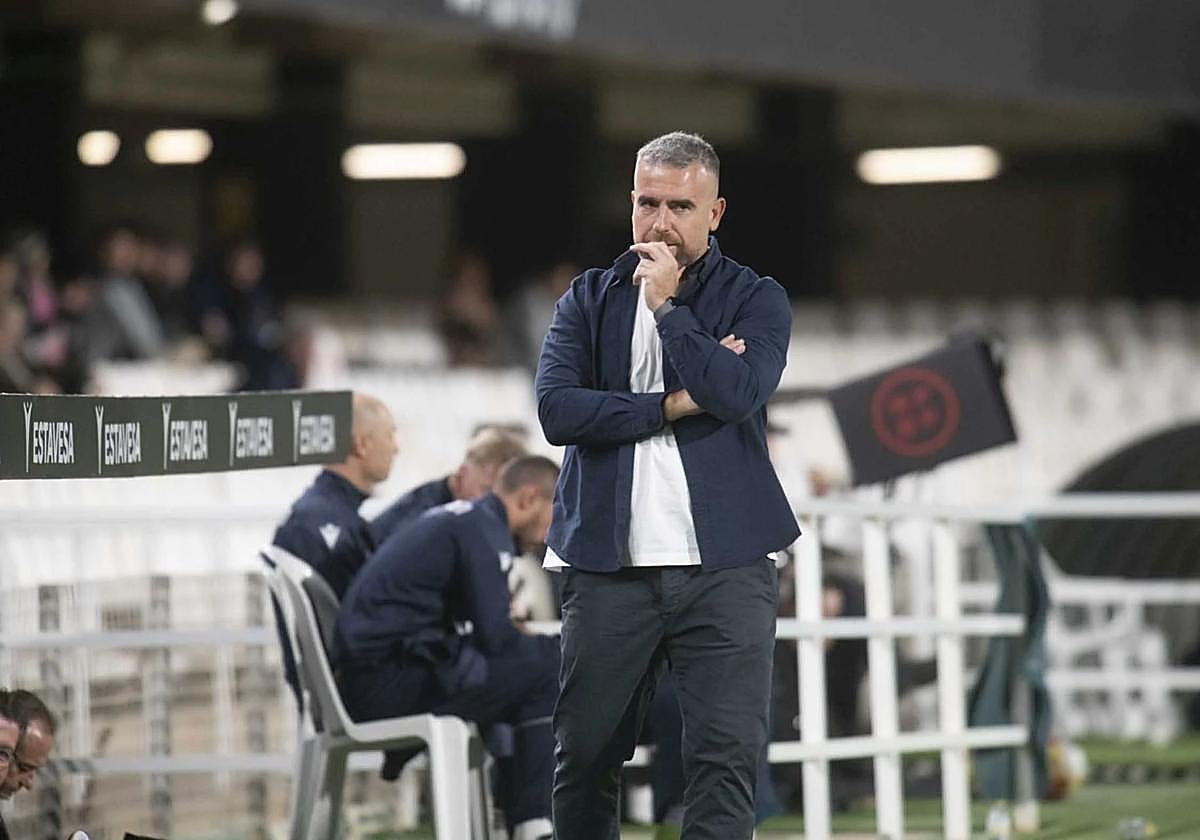 Javi Rey, el pasado domingo, en el partido contra el Eldense.