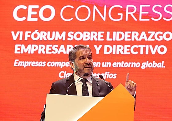 El presidente de Croem, Miguel López, durante la apertura del CEO Congress.