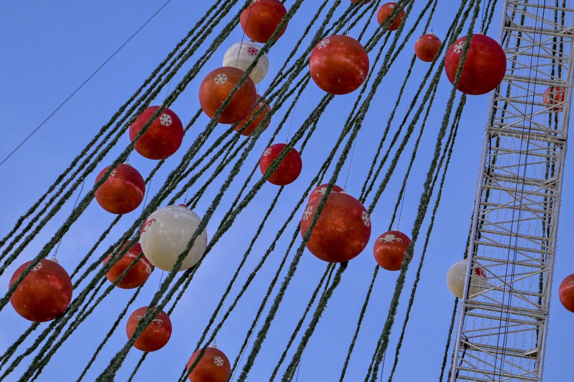 El encendido del árbol de Navidad de Murcia, en imágenes