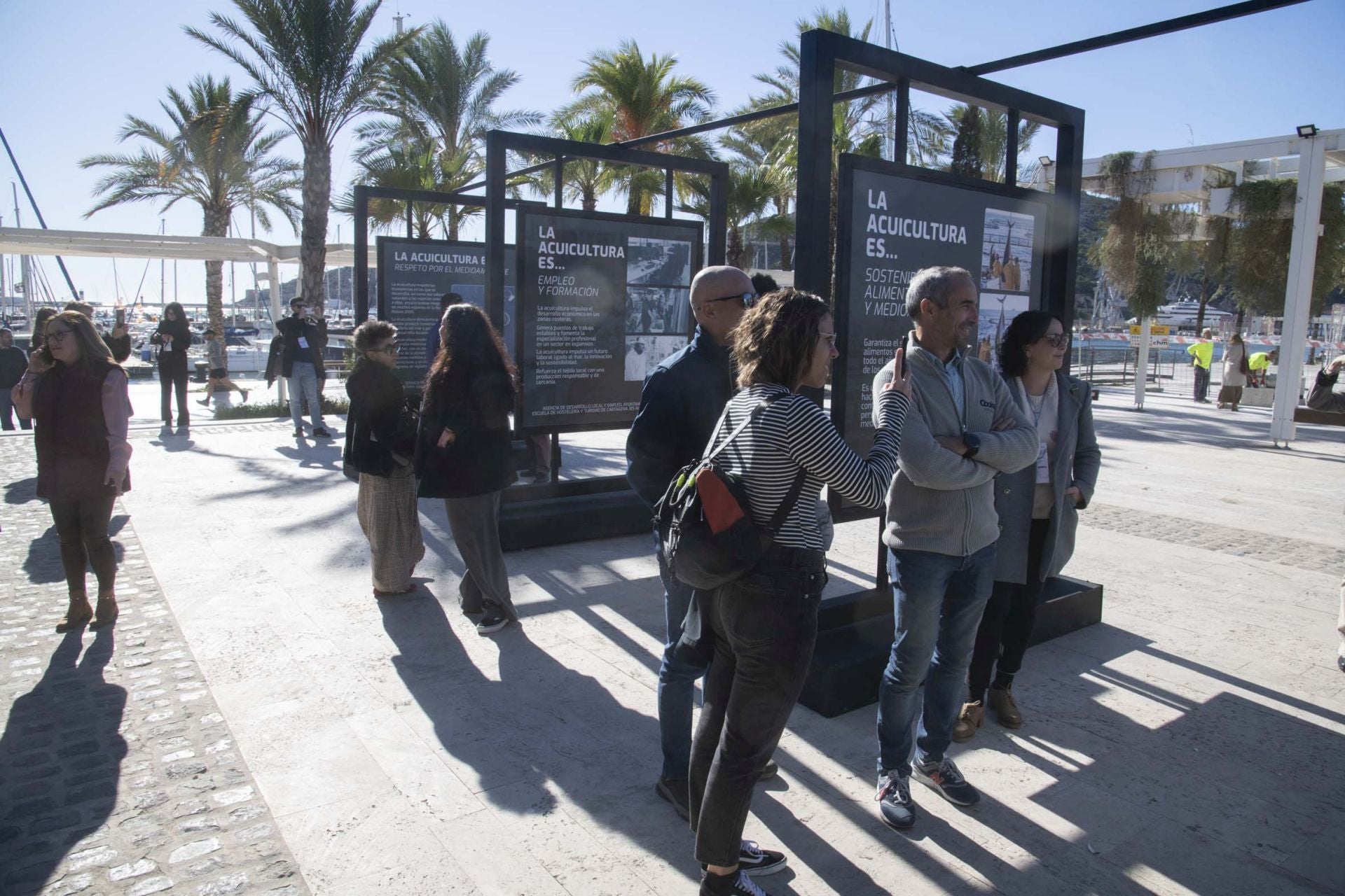 Las imágenes de la exposición &#039;La acuicultura es...&#039; en el Puerto de Cartagena