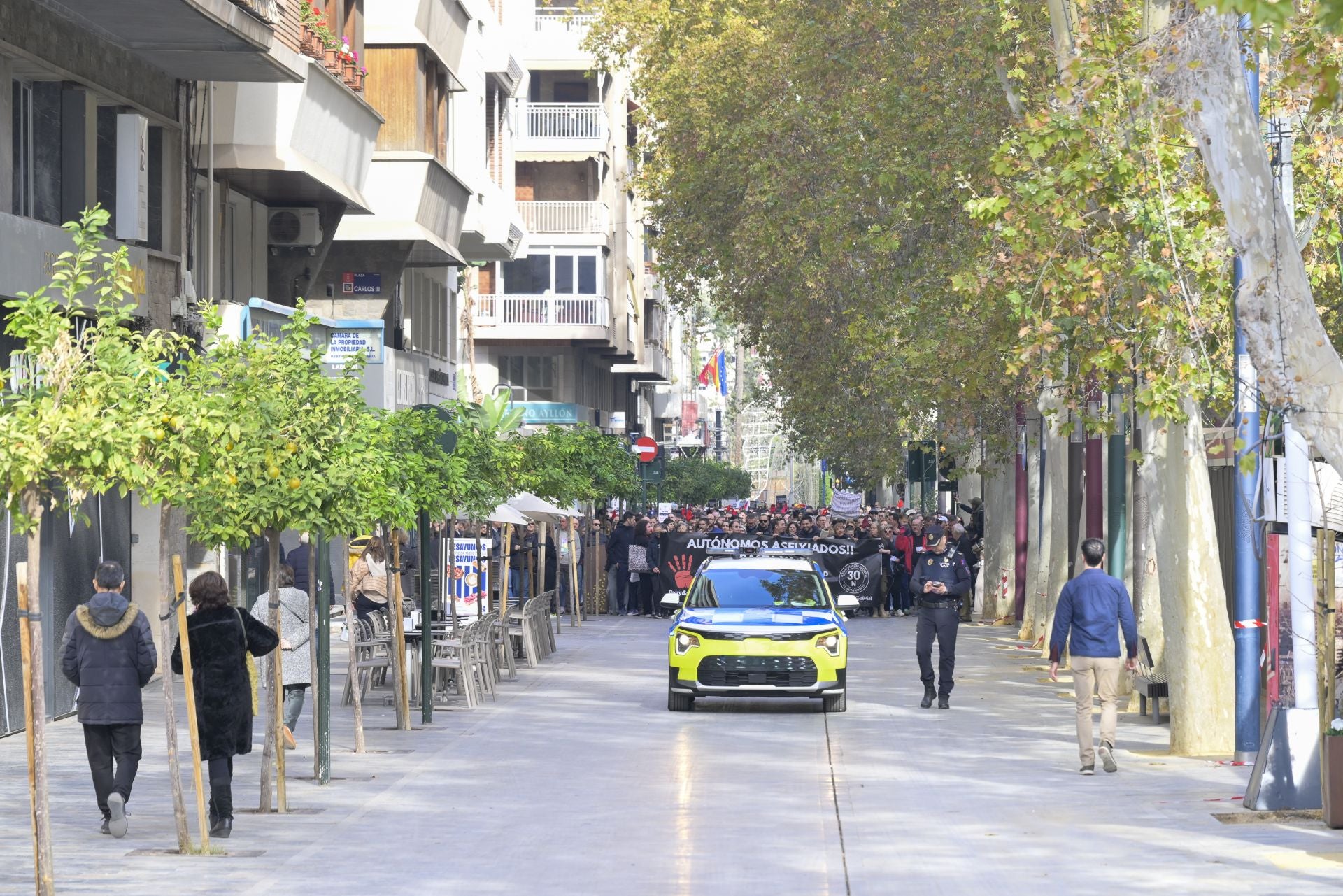 En imágenes, manifestación de autónomos en Murcia