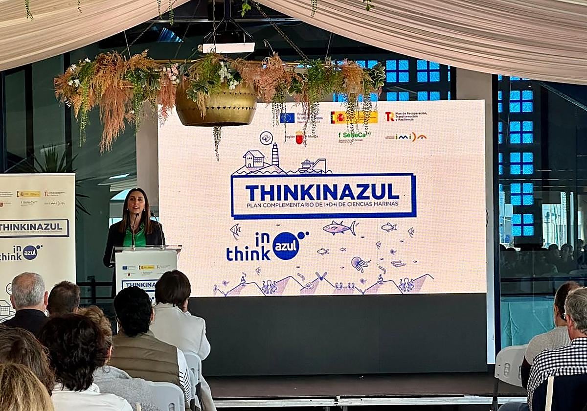 Sara Rubira en la inauguración de la jormada de Agricultura organizada por el IMIDA