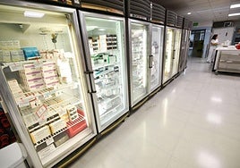 Servicio de Farmacia Hospitalaria del hospital Reina Sofia en una imagen de archivo.