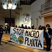 Concentración de la plataforma Stop Biogás, días atrás en Fuente Álamo.