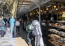 Uno de los puestos de la Muestra de Artesanía de Navidad, en una edición pasada