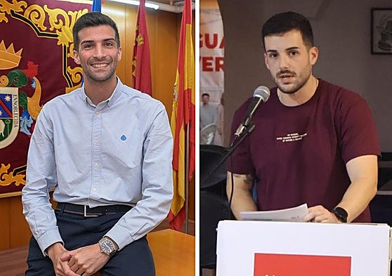 José Gabriel García, alcalde de Alguazas, y José Meseguer, líder del PSOE en el municipio.