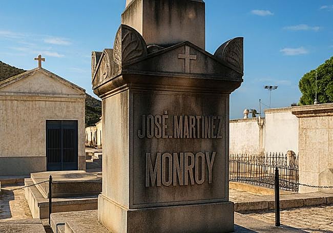 Tumba del poeta Monroy en el Cementerio de los Remedios