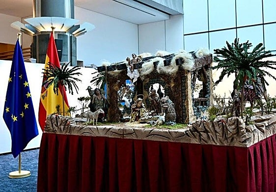 El belén murciano del Parlamento Europeo.