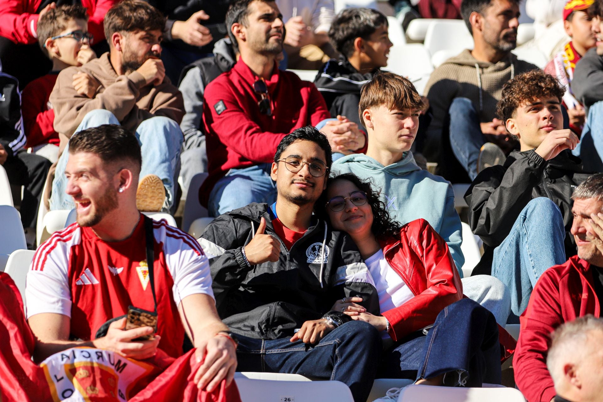 El último entrenamiento del Real Murcia antes del derbi contra el Fútbol Club Cartagena, en imágenes