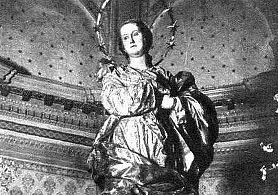 La espectacular Purísima de Francisco Salzillo, que fue quemada durante las revueltas del 12 de mayo de 1931.