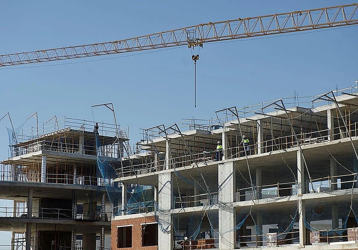 Viviendas en construcción, en una imagen de archivo.