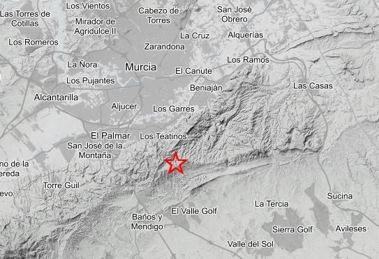 Un terremoto de 2,6 grados sacude Murcia y alarma a los vecinos