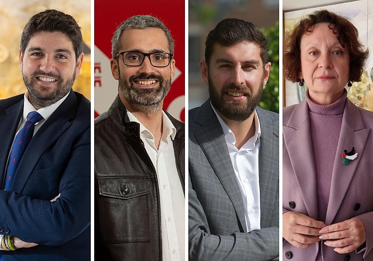 Fernando López Miras, Francisco Lucas, José Ángel Antelo y María Marín.