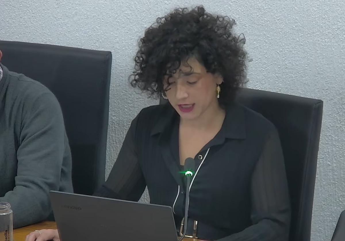 La concejala Noelia Martín, durante el Pleno.