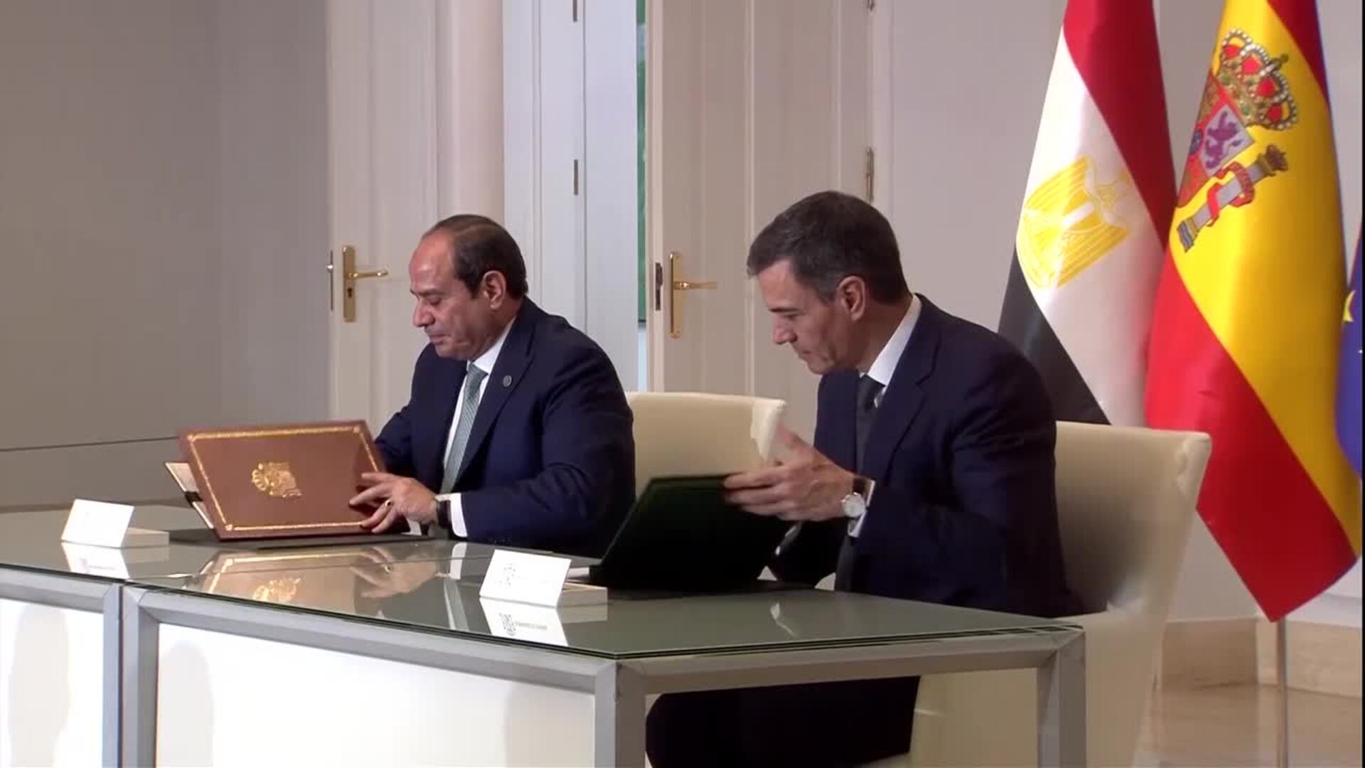 Sánchez y el presidente de Egipto firman una declaración conjunta de asociación estratégica