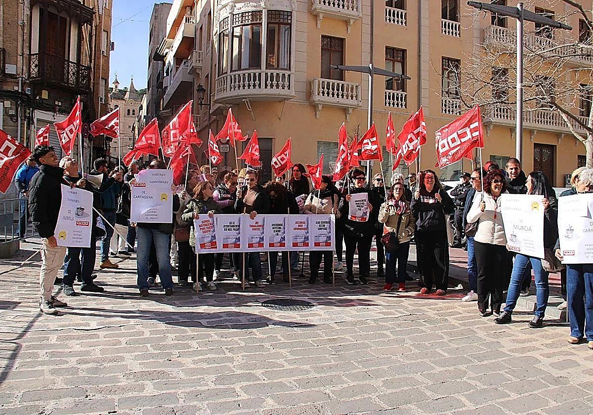 Protesta de los trabajadores.