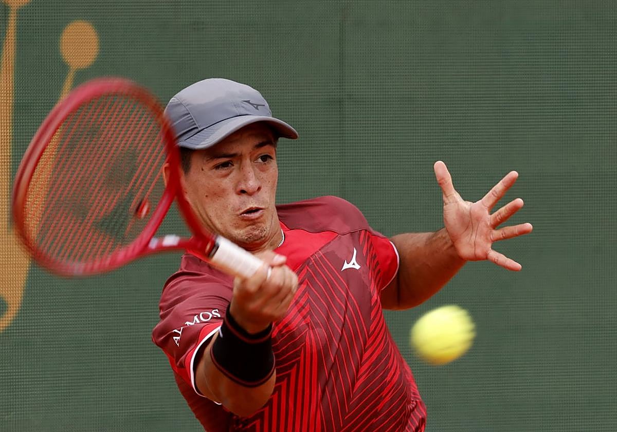 El argentino Sebastián Báez, en el partido de ayer frente a Wawrinka.