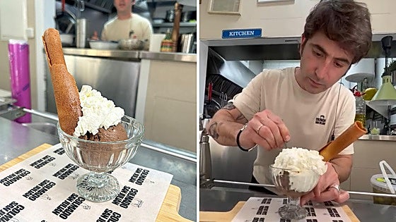 La versión de la 'copa danone' de Café Bar Verónicas de Murcia: «Queríamos algo hortera y a la vez elegante»