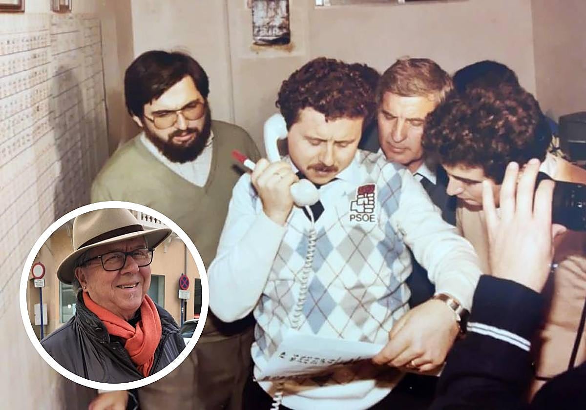 Francisco Guillem, al teléfono, en la jornada jornada electoral de 1979.