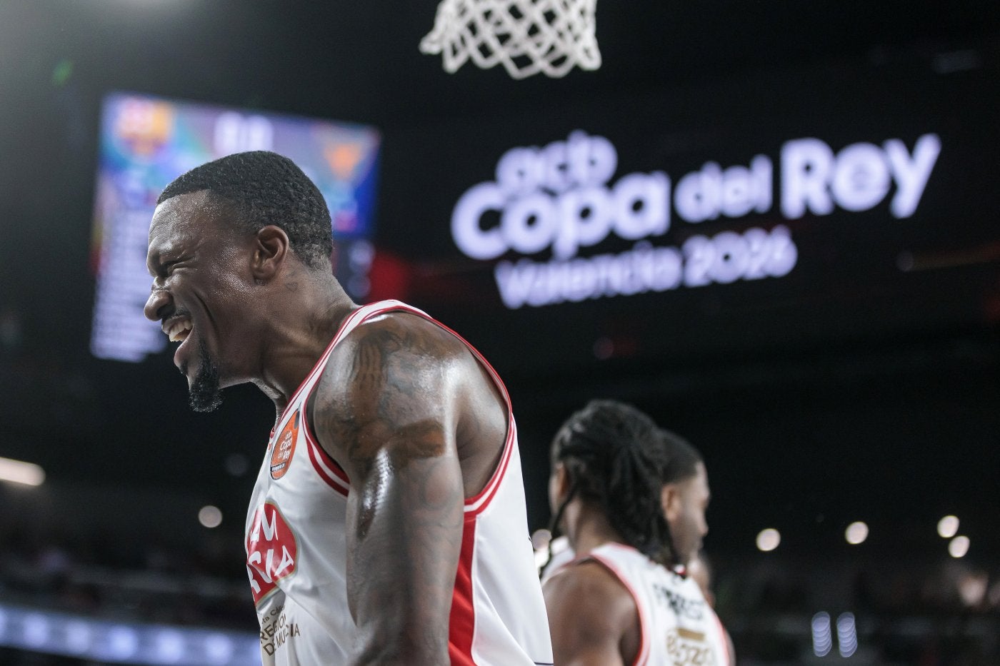 Dylan Ennis, durante el primer partido del UCAM en el nuevo Roig Arena, en la pasada Copa del Rey.