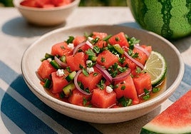 Ceviche de sandía sin pepitas Bouquet.
