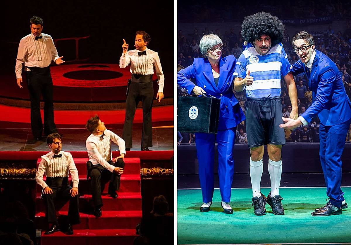 Los espectáculos 'Nino Bravo, libre' y 'Gool', lo nuevo de Yllana, en acción.