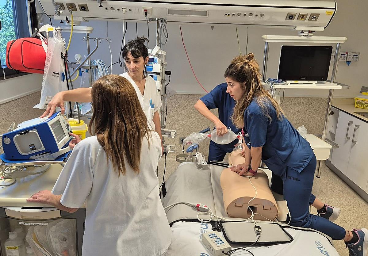 Imagen de la formación para actuar en los primeros minutos de una parada cardiorrespiratoria.