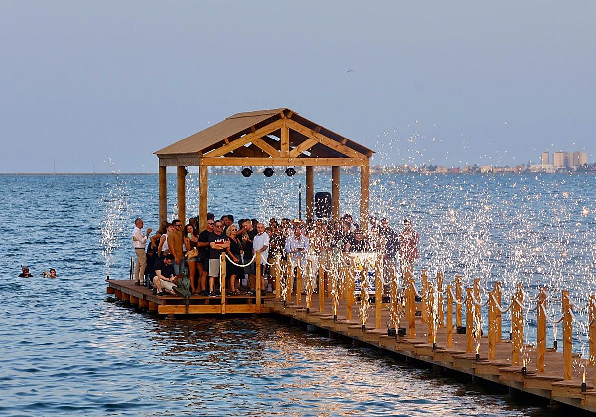 Inauguración del balneario de los Viudes este martes.
