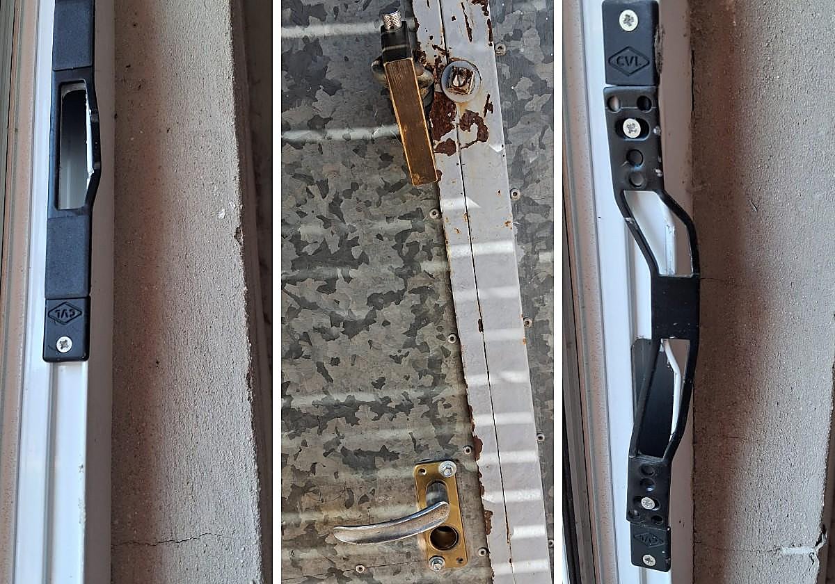 Daños en varias puertas.