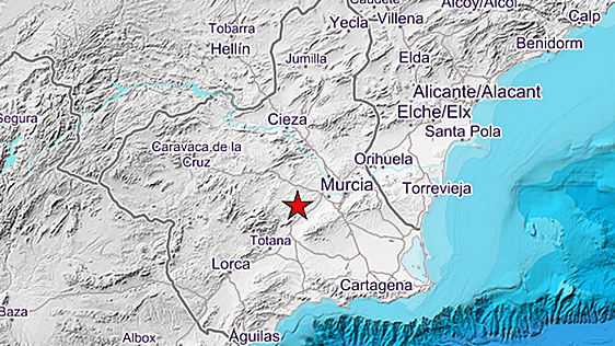 Un terremoto de 4,1 genera alarma en la Región de Murcia y se deja notar en varios municipios