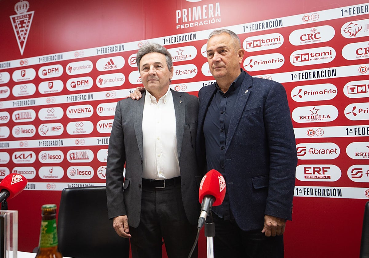 Agustín Ramos y Felipe Moreno, en una rueda de prensa en marzo de 2023.
