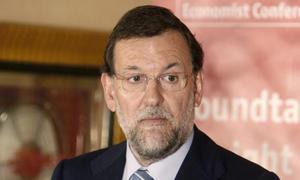 El presidente del Partido Popular, Mariano Rajoy, durante la conferencia en el foro organizado por The Economist, en Madrid. / Foto: Efe | Vídeo: Atlas