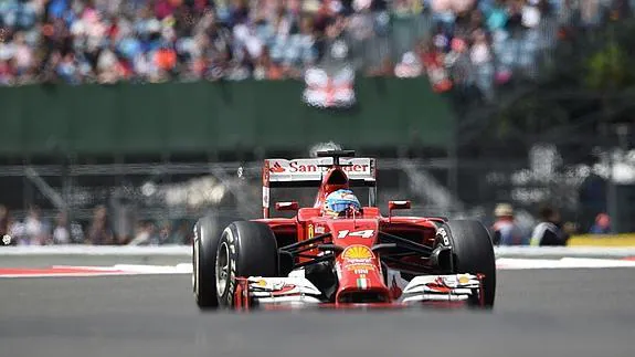 Alonso, durante el Gran Premio de Gran Bretaña. 