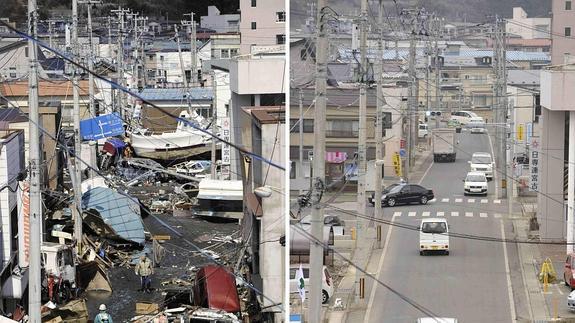 Efectos del Tsunami en Japón en 2011. 