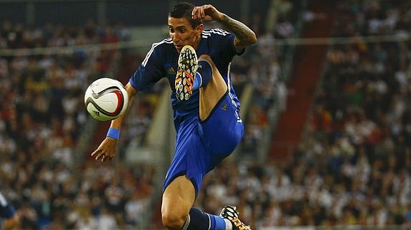 Di María, durante el amistoso contra Alemania. 