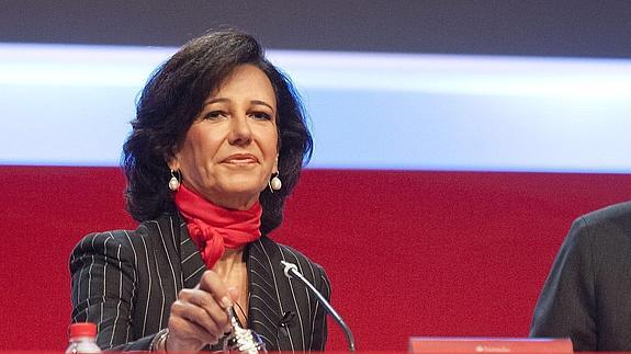 Ana Botín, en la Junta de Accionistas. 