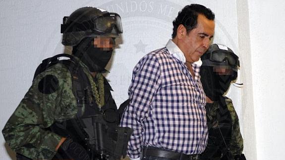 Héctor Beltrán Leyva tras ser detenido. 