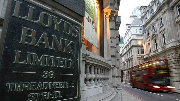 Una sede del banco Lloyds, en el centro de Londres. 