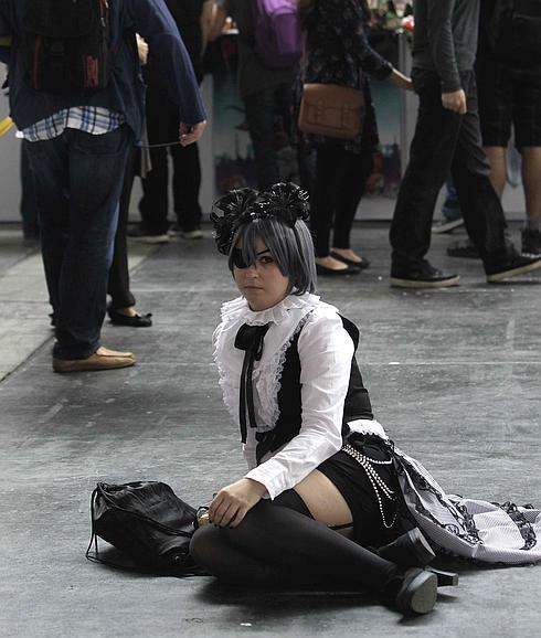 Una 'cosplayer' en el Salón del Manga de Barcelona el pasado jueves.