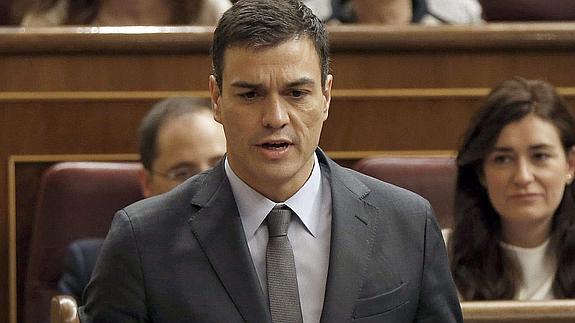 Pedro Sánchez, en el Congreso. 